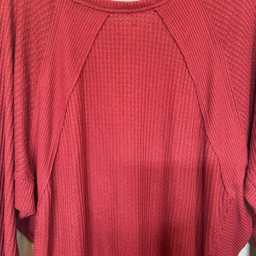 Free People Over-Sized V-Neck Shirt - size S​​